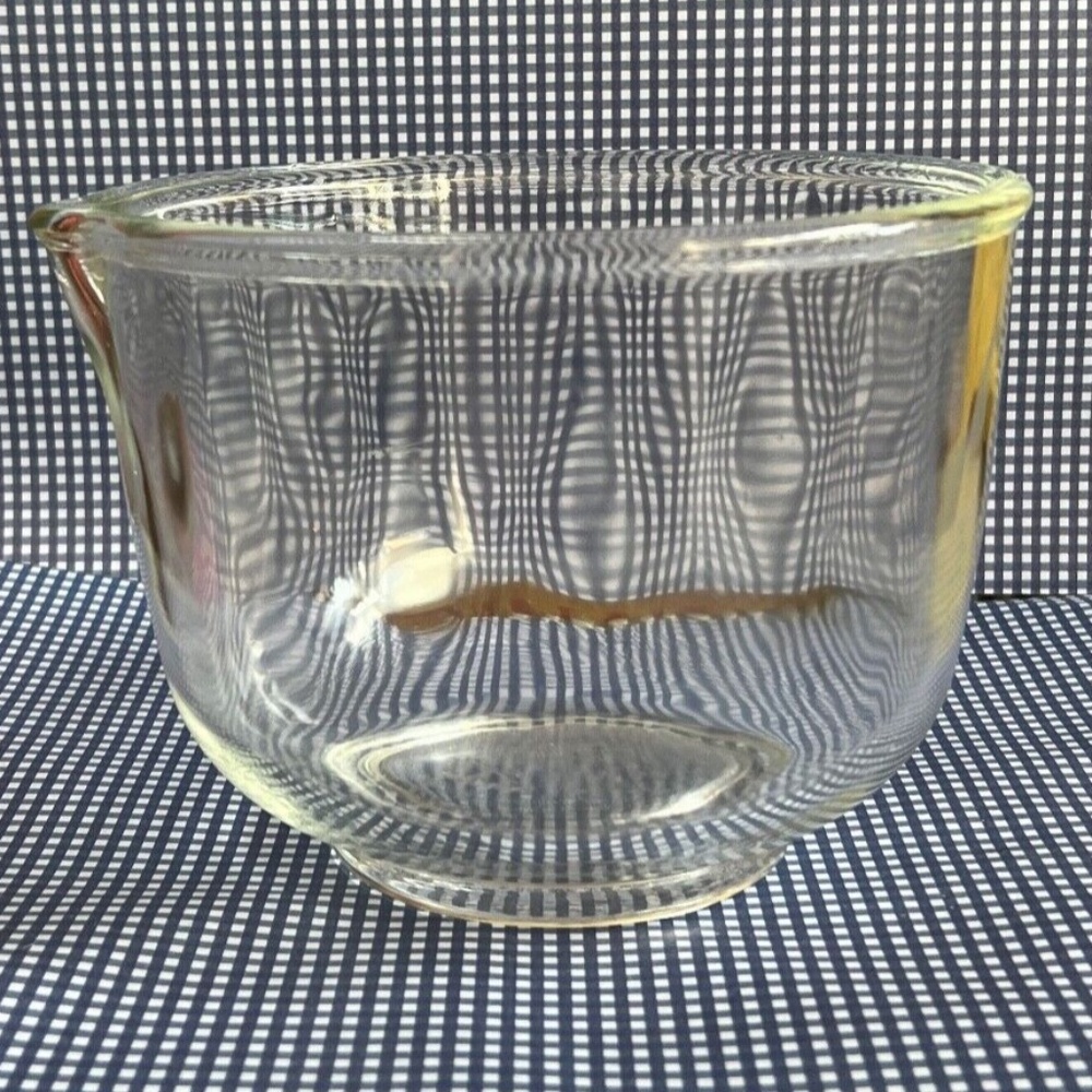 Vintage Clear Fire King Mixing Bowl for Sunbeam Stand Mixer 6.5 dia Holds 2 qts